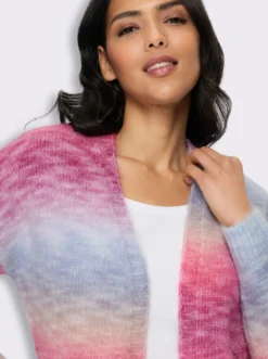 Strickjacke mit Effektgarn