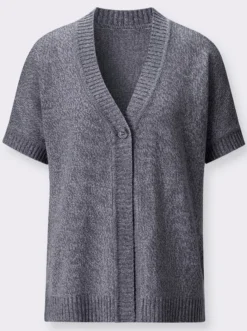 Strickjacke mit Fledermaus-Ärmeln