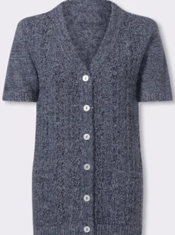 Strickjacke mit gebogten Kanten