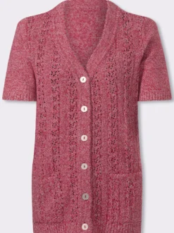 Strickjacke mit gebogten Kanten