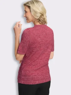 Strickjacke mit gebogten Kanten