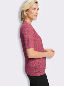 Strickjacke mit gebogten Kanten