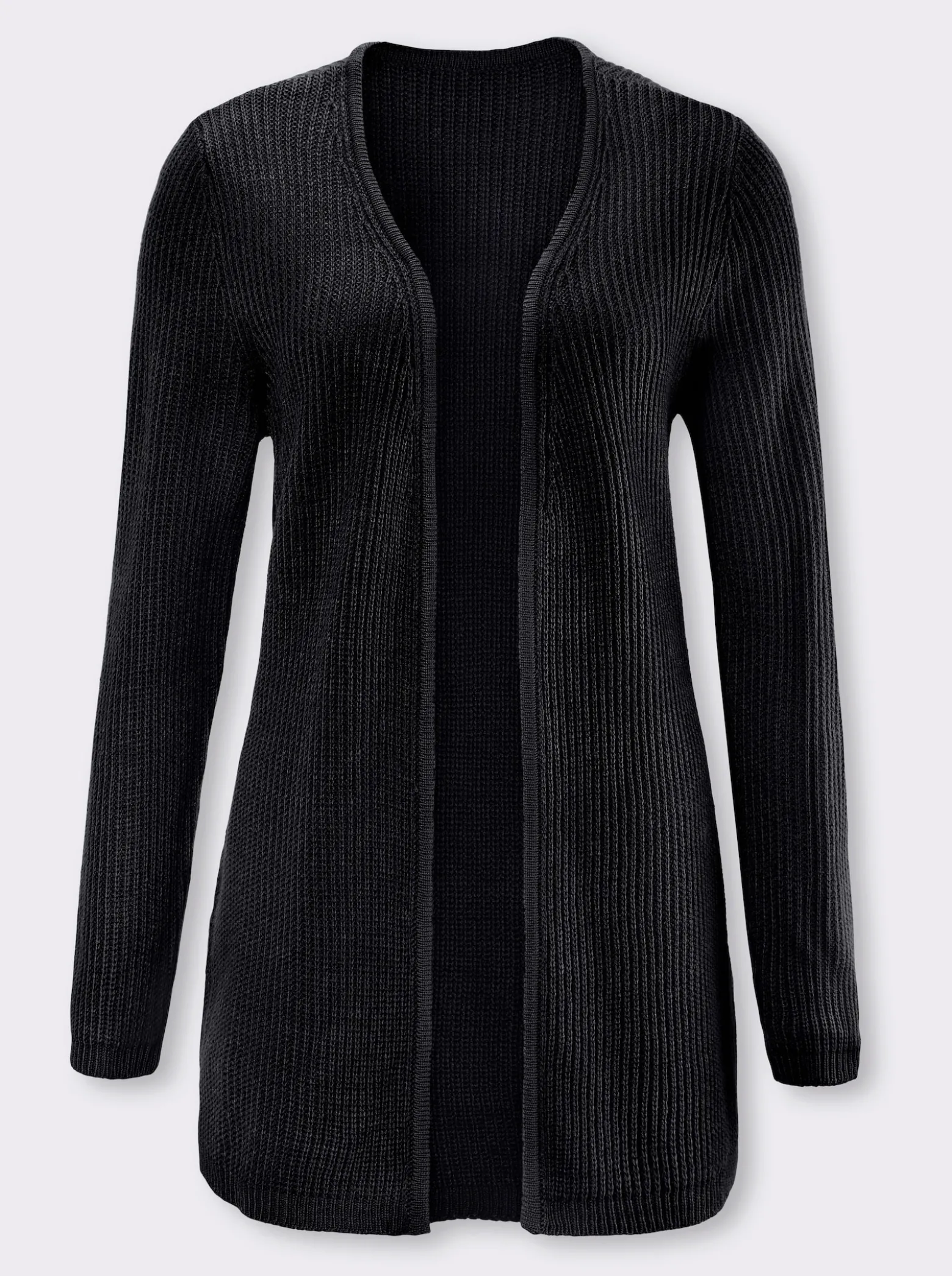 Strickjacke mit gerippten Abschlüssen