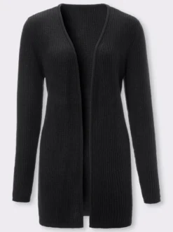 Strickjacke mit gerippten Abschlüssen