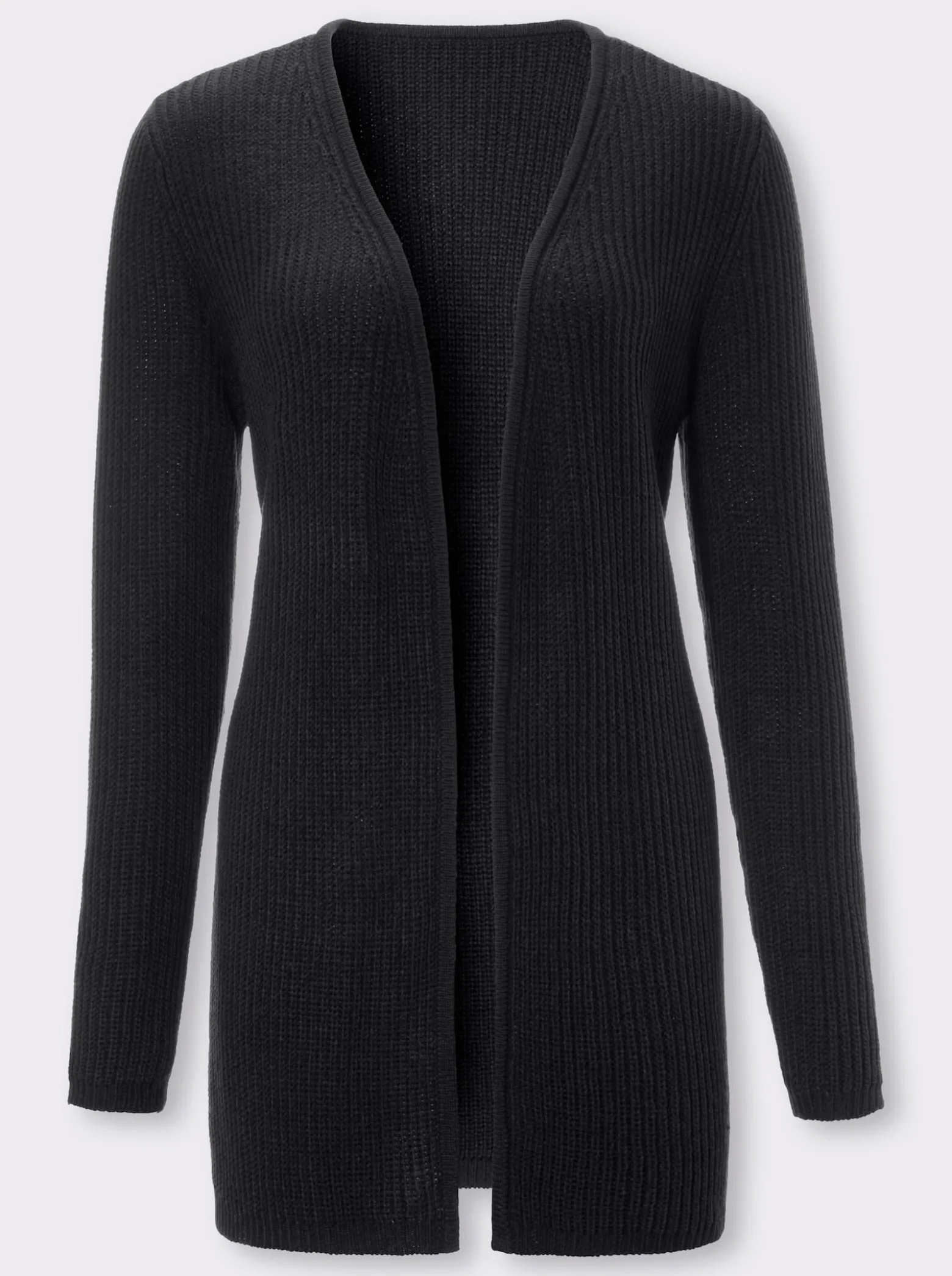 Strickjacke mit gerippten Abschlüssen