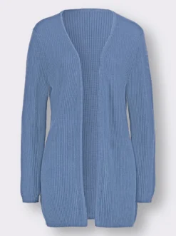 Strickjacke mit gerippten Abschlüssen