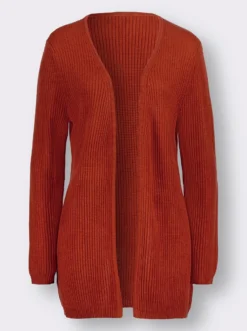Strickjacke mit gerippten Abschlüssen