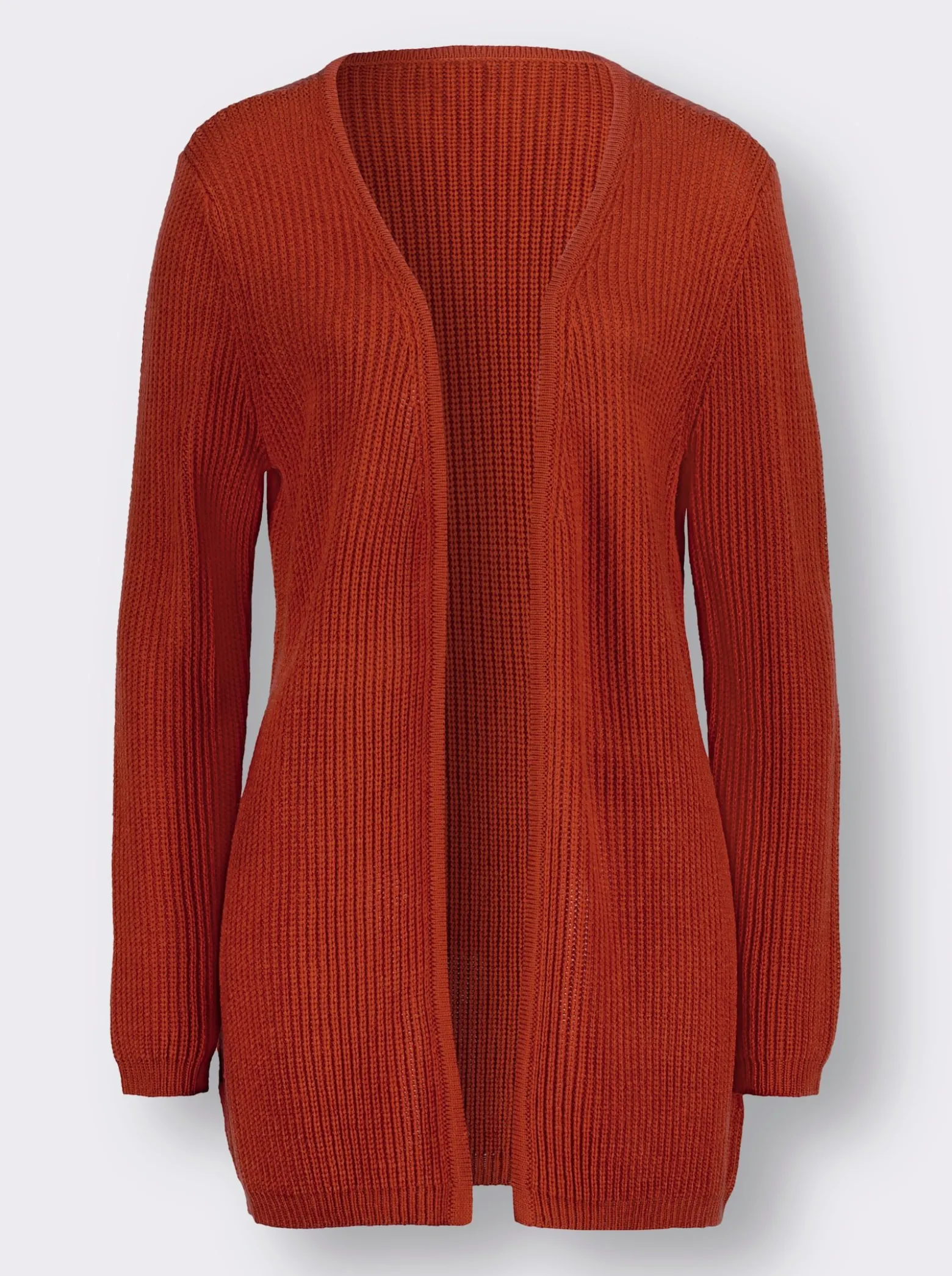 Strickjacke mit gerippten Abschlüssen