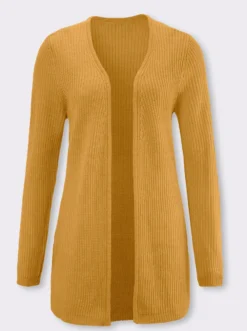 Strickjacke mit gerippten Abschlüssen