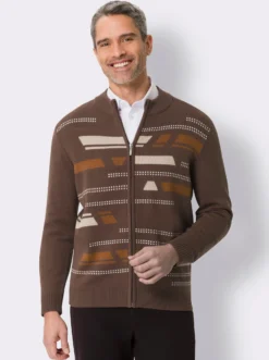 Strickjacke mit grafischem Muster