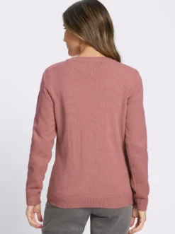 Strickjacke mit herzförmigem Strickmotiv