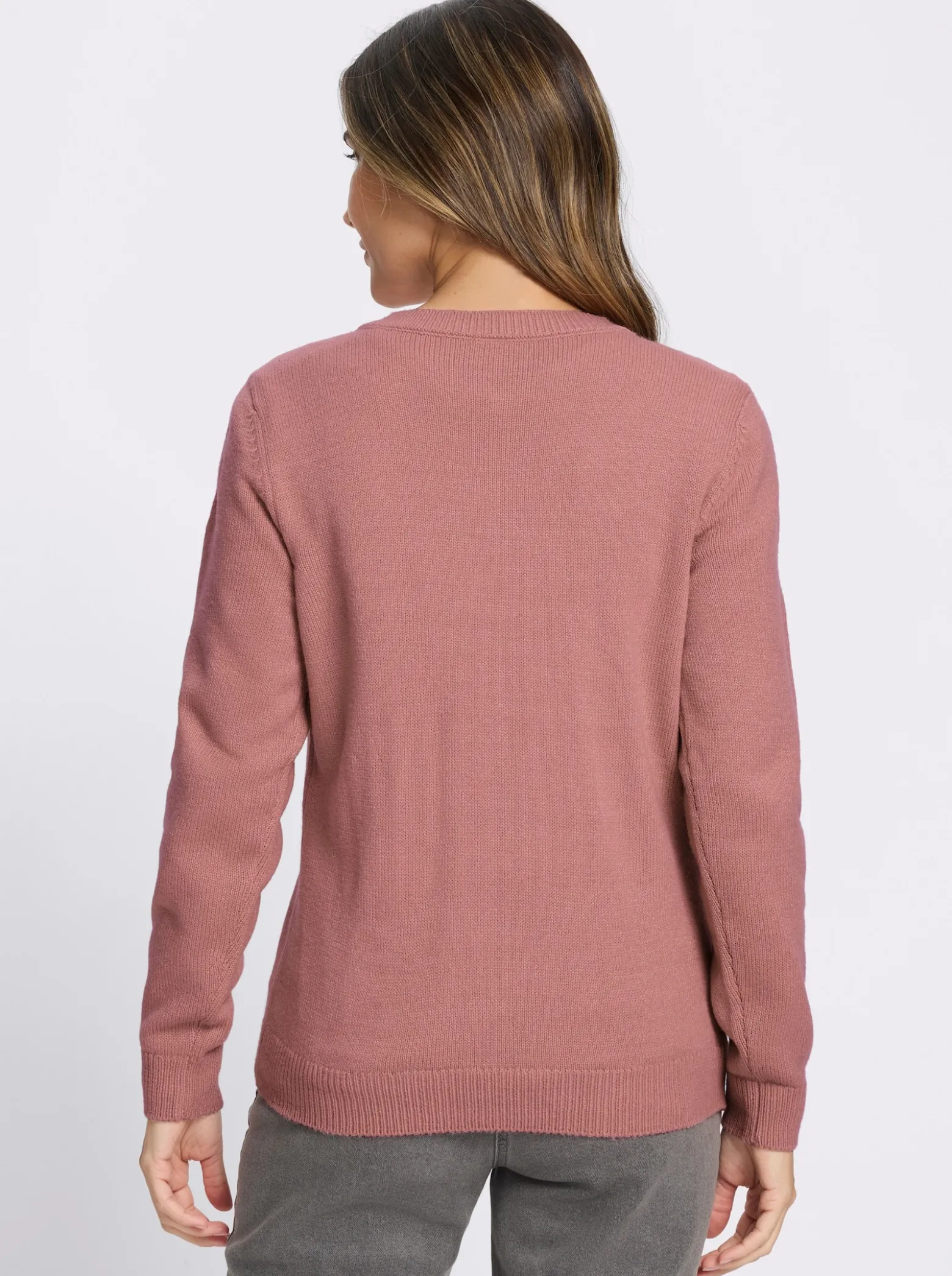 Strickjacke mit herzförmigem Strickmotiv