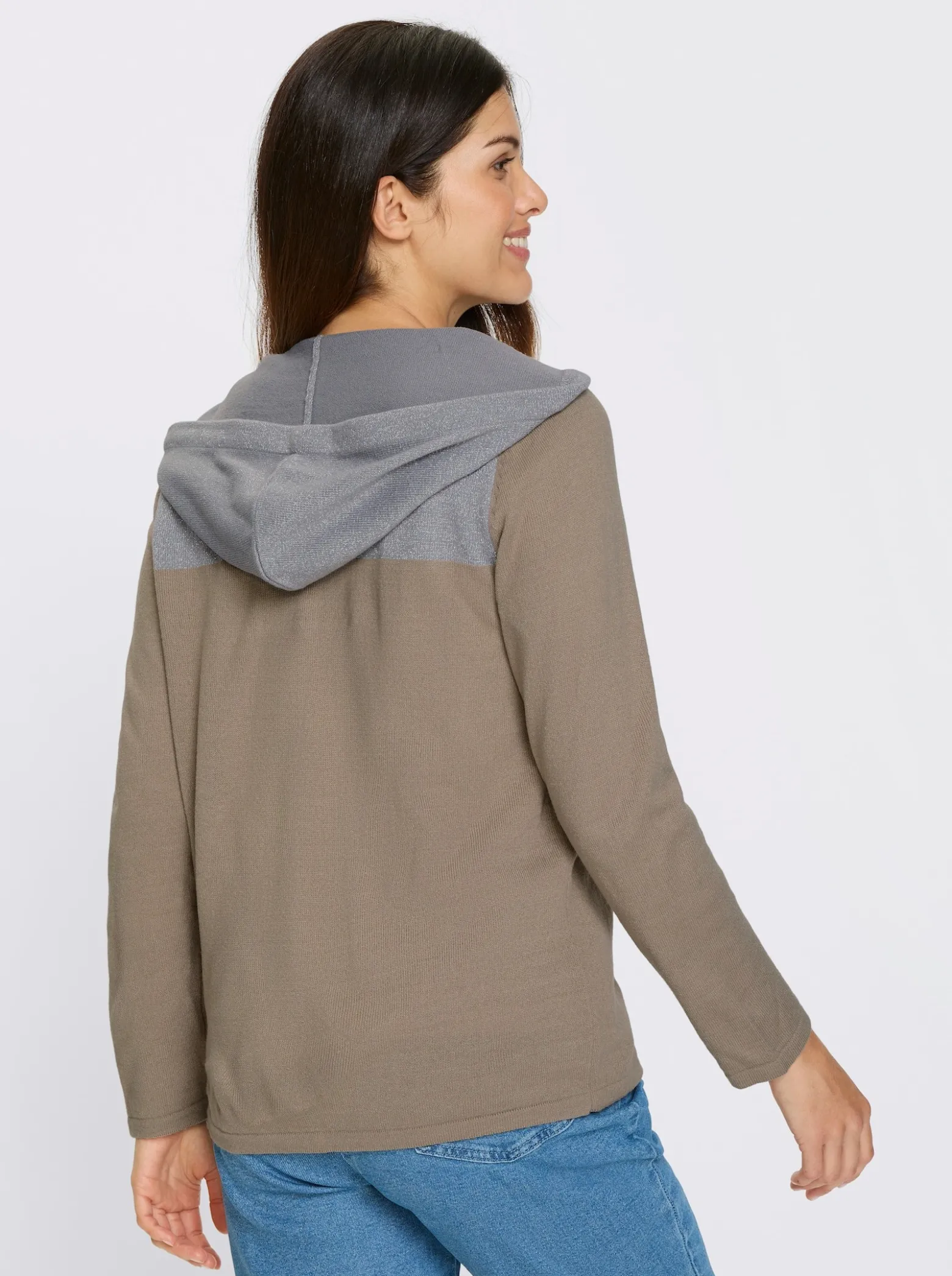 Strickjacke mit Lettering-Druck