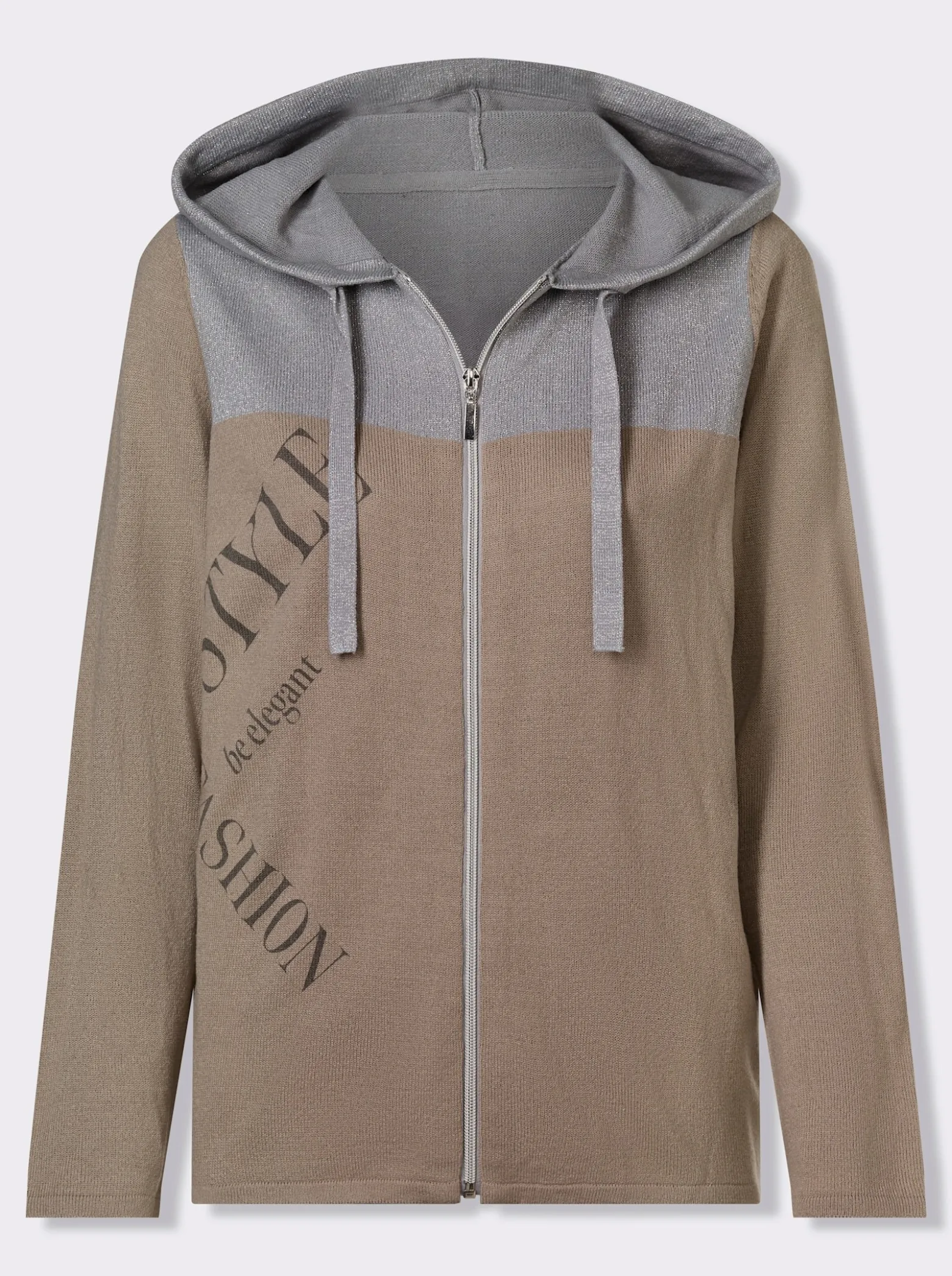 Strickjacke mit Lettering-Druck