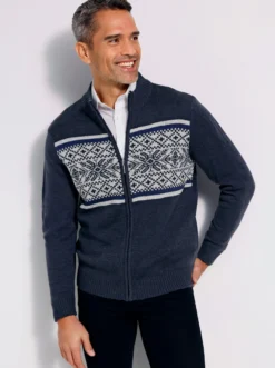 Strickjacke mit Norweger-Muster