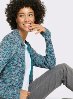 Strickjacke mit Reißverschluss