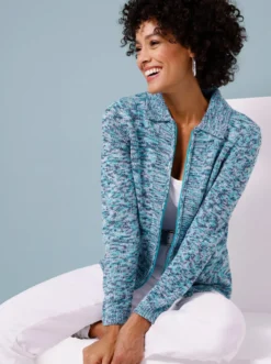 Strickjacke mit Reißverschluss