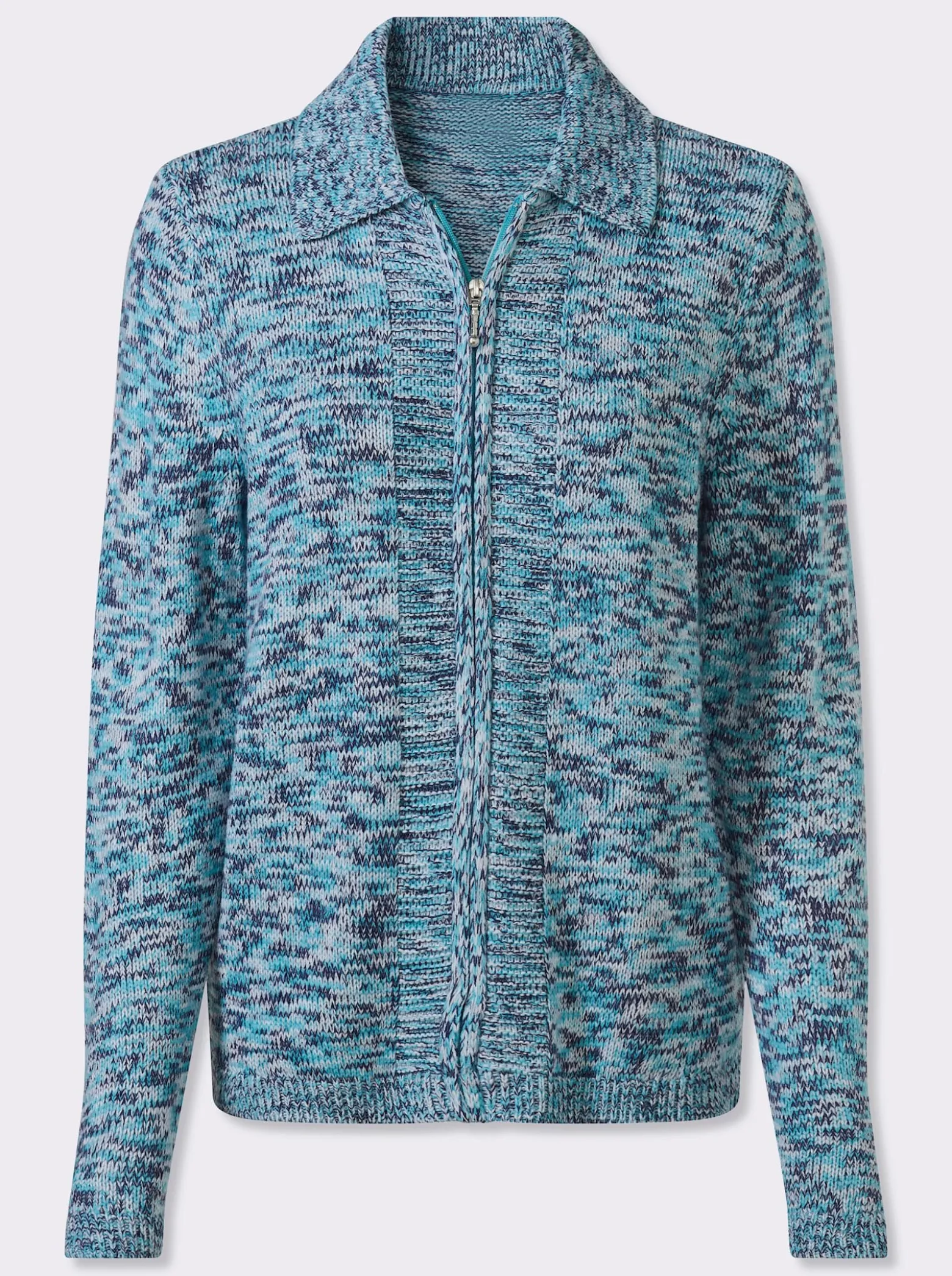 Strickjacke mit Reißverschluss
