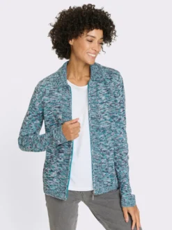Strickjacke mit Reißverschluss