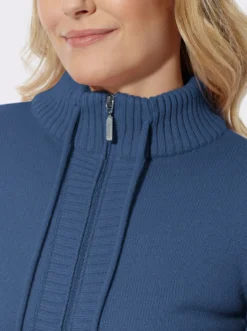 Strickjacke mit Reißverschluss