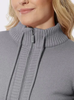 Strickjacke mit Reißverschluss