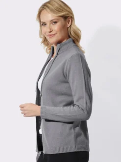 Strickjacke mit Reißverschluss