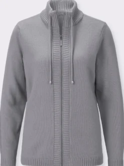Strickjacke mit Reißverschluss
