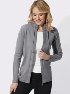 Strickjacke mit Reißverschluss
