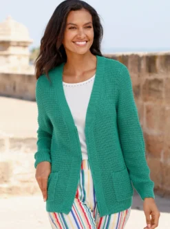 Strickjacke mit Reißverschluss