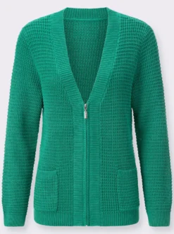 Strickjacke mit Reißverschluss