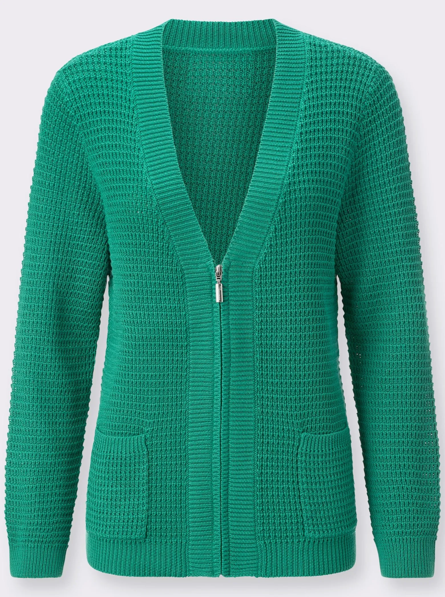 Strickjacke mit Reißverschluss