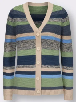 Strickjacke mit Ringel-Muster