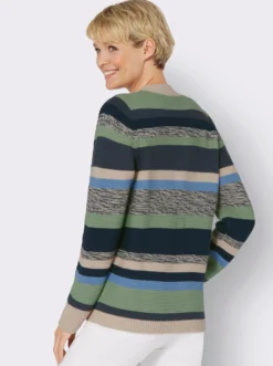 Strickjacke mit Ringel-Muster