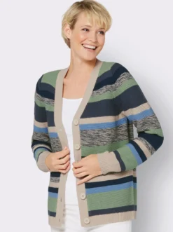 Strickjacke mit Ringel-Muster
