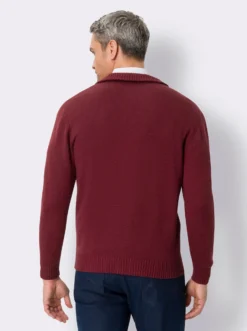 Strickjacke mit Rippenmuster