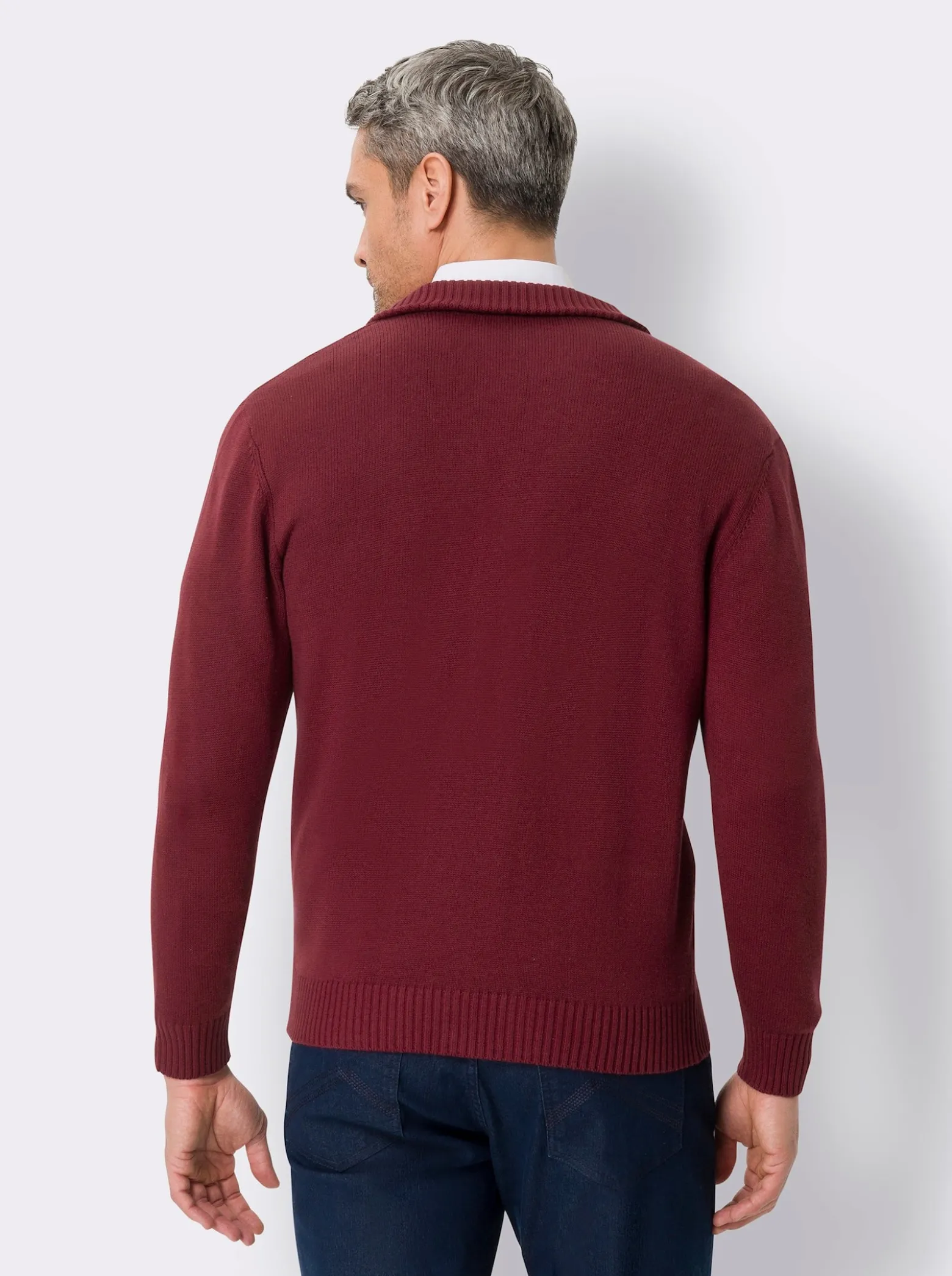 Strickjacke mit Rippenmuster