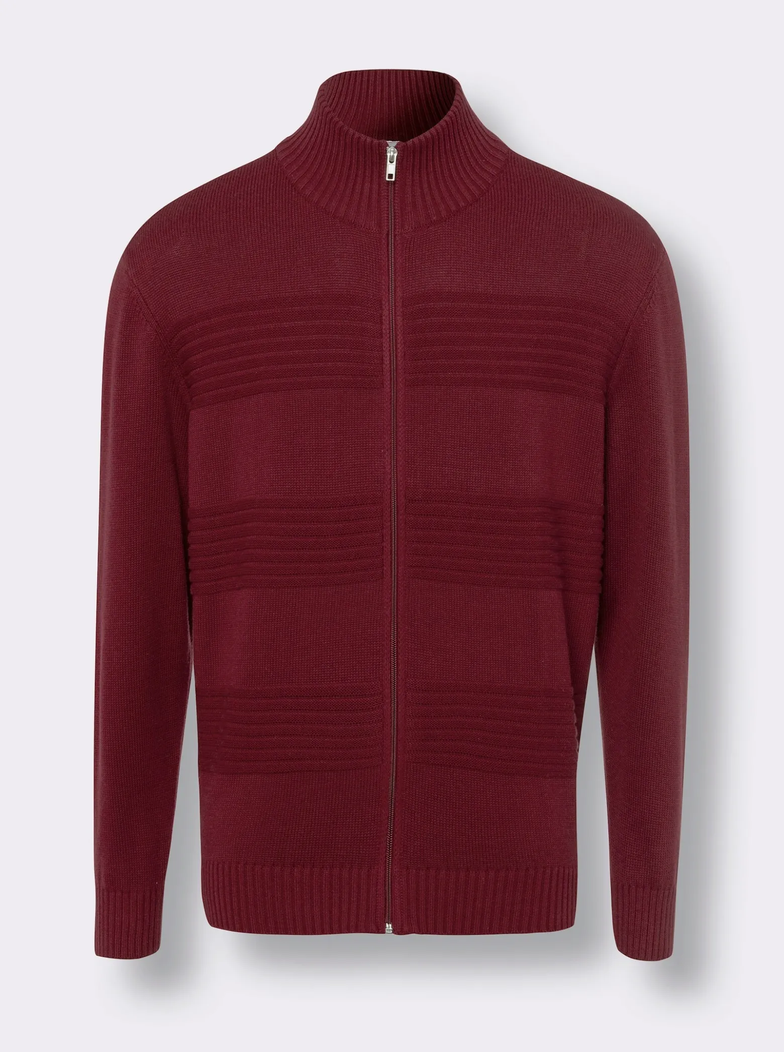 Strickjacke mit Rippenmuster