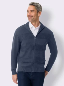 Strickjacke mit Rippenmuster