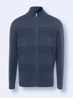 Strickjacke mit Rippenmuster