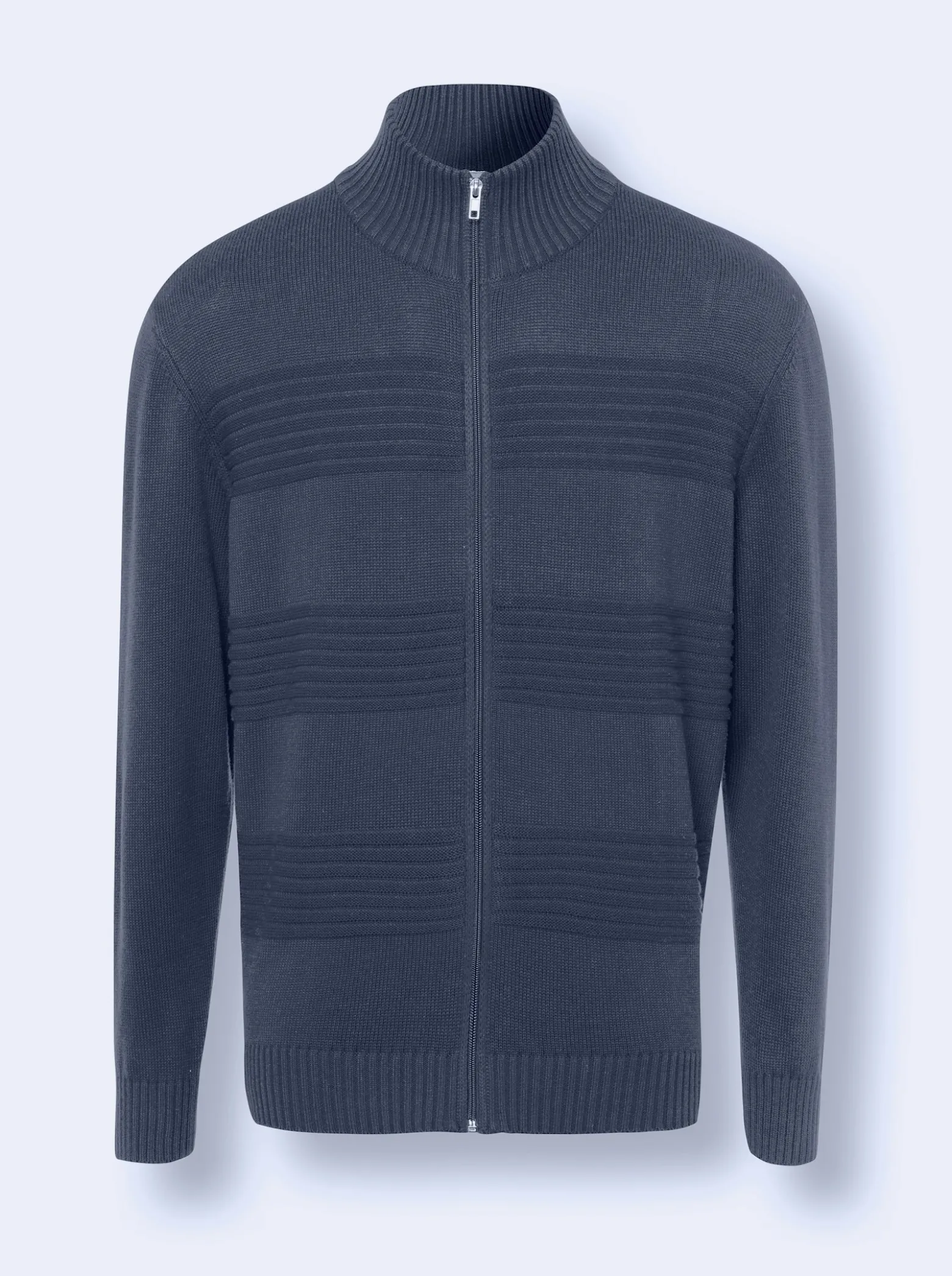 Strickjacke mit Rippenmuster