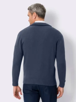 Strickjacke mit Rippenmuster