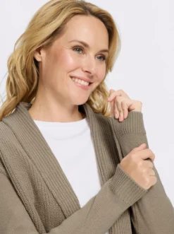 Strickjacke mit Schalkragen