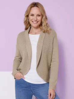 Strickjacke mit Schalkragen