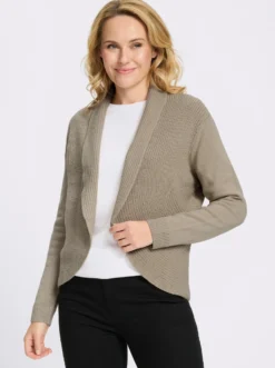 Strickjacke mit Schalkragen