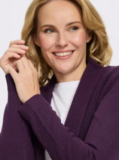Strickjacke mit Schalkragen