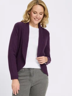 Strickjacke mit Schalkragen
