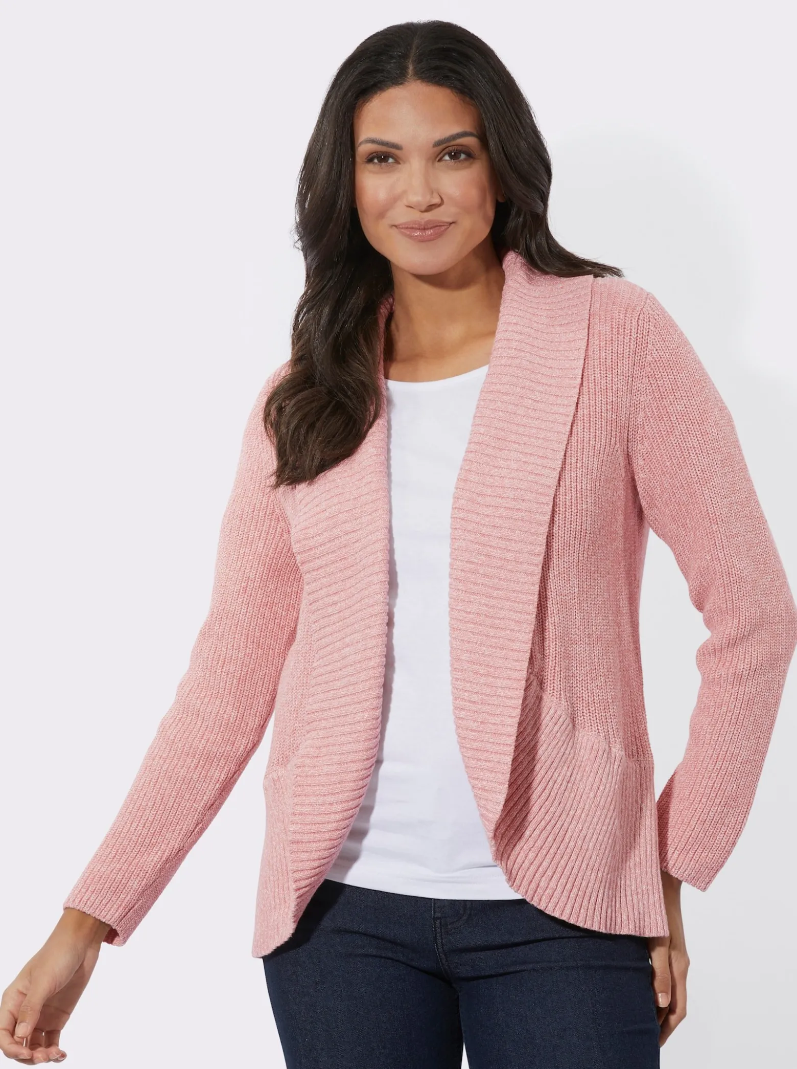 Strickjacke mit Schalkragen