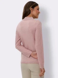 Strickjacke mit Stehkragen, pflegeleicht