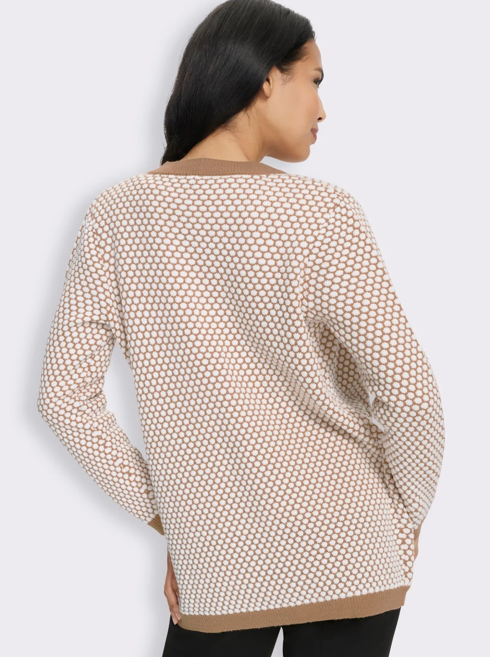 Strickjacke mit Strickstruktur