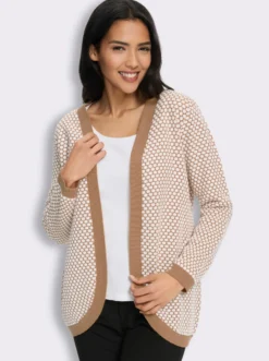 Strickjacke mit Strickstruktur